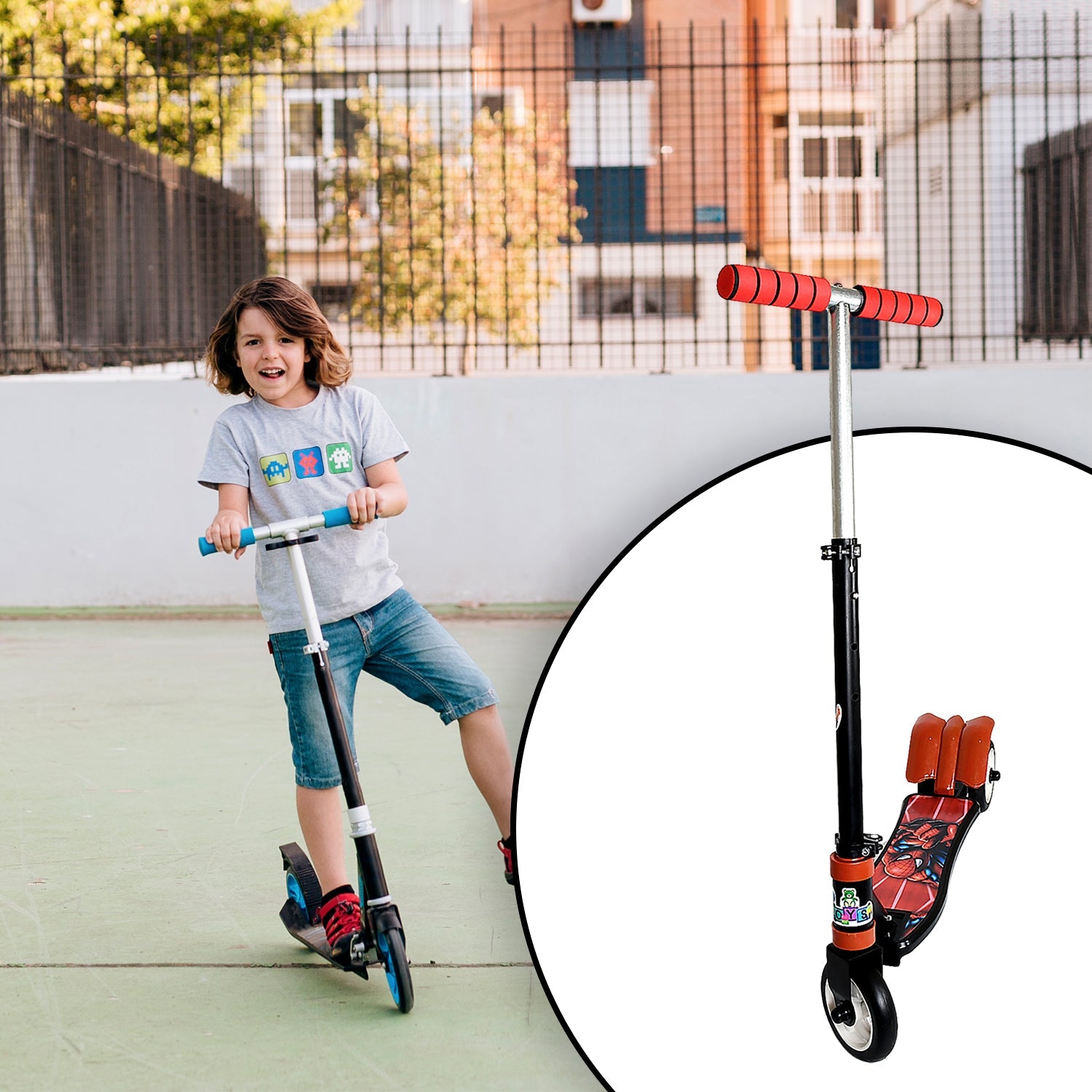 Basic Kids Ride On Leg Push Scooter for Boys and Girls (4 - 8 Years Old Kids) Foldable Scooter Cycle with Height Adjustment for Boys and Girls Multicolor (1 Pc / 2 & 3 Wheel) Basic Kids Ride On Leg Push Scooter for Boys and Girls (4 - 8 Years Old Kids) Foldable Scooter Cycle with Height Adjustment for Boys and Girls Multicolor (1 Pc / 2 & 3 Wheel)